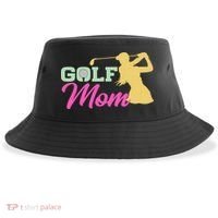 Golf Mom Plays Golf Fitted Gift For Mother's Day Sustainable Bucket Hat thumb 0