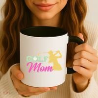 Golf Mom Plays Golf Fitted Gift For Mother's Day Coffee Mug thumb 3