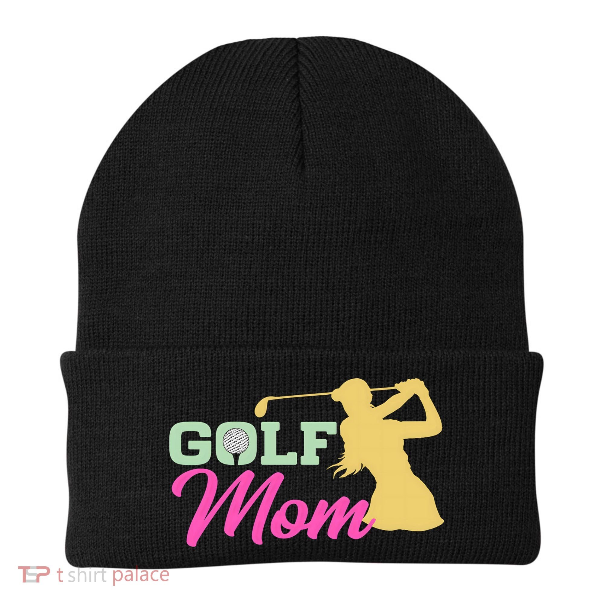 Golf Mom Plays Golf Fitted Gift For Mother's Day Beanie