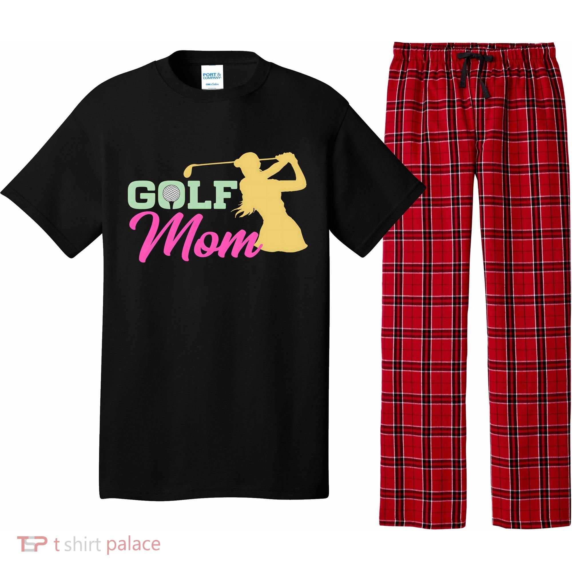 Golf Mom Plays Golf Fitted Gift For Mother's Day Pajama Set