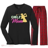Golf Mom Plays Golf Fitted Gift For Mother's Day Women's Long Sleeve Flannel Pajama Set  thumb 0