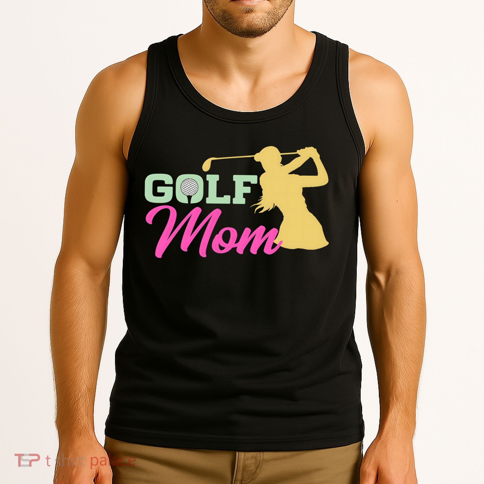 Golf Mom Plays Golf Fitted Gift For Mother's Day Tank Top