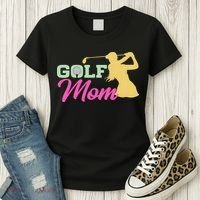 Golf Mom Plays Golf Fitted Gift For Mother's Day Women's T-Shirt thumb 3
