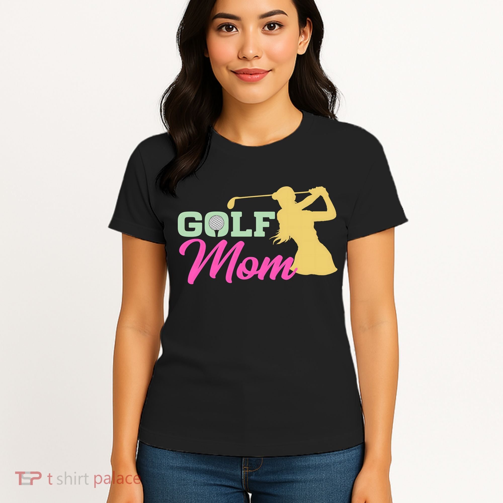 Golf Mom Plays Golf Fitted Gift For Mother's Day Women's T-Shirt