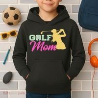 Golf Mom Plays Golf Fitted Gift For Mother's Day Kids Hoodie thumb 2