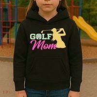Golf Mom Plays Golf Fitted Gift For Mother's Day Kids Hoodie thumb 3
