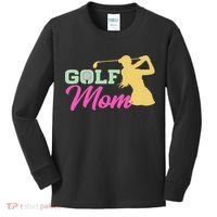 Golf Mom Plays Golf Fitted Gift For Mother's Day Kids Long Sleeve Shirt thumb 0