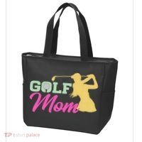 Golf Mom Plays Golf Fitted Gift For Mother's Day Tote Bag thumb 3