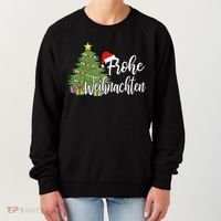 German Matching Present Merry Christmas Frohe Weihnachten Women's Sweatshirt thumb 0