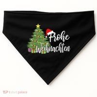 German Matching Present Merry Christmas Frohe Weihnachten USA-Made Doggie Bandana thumb 0