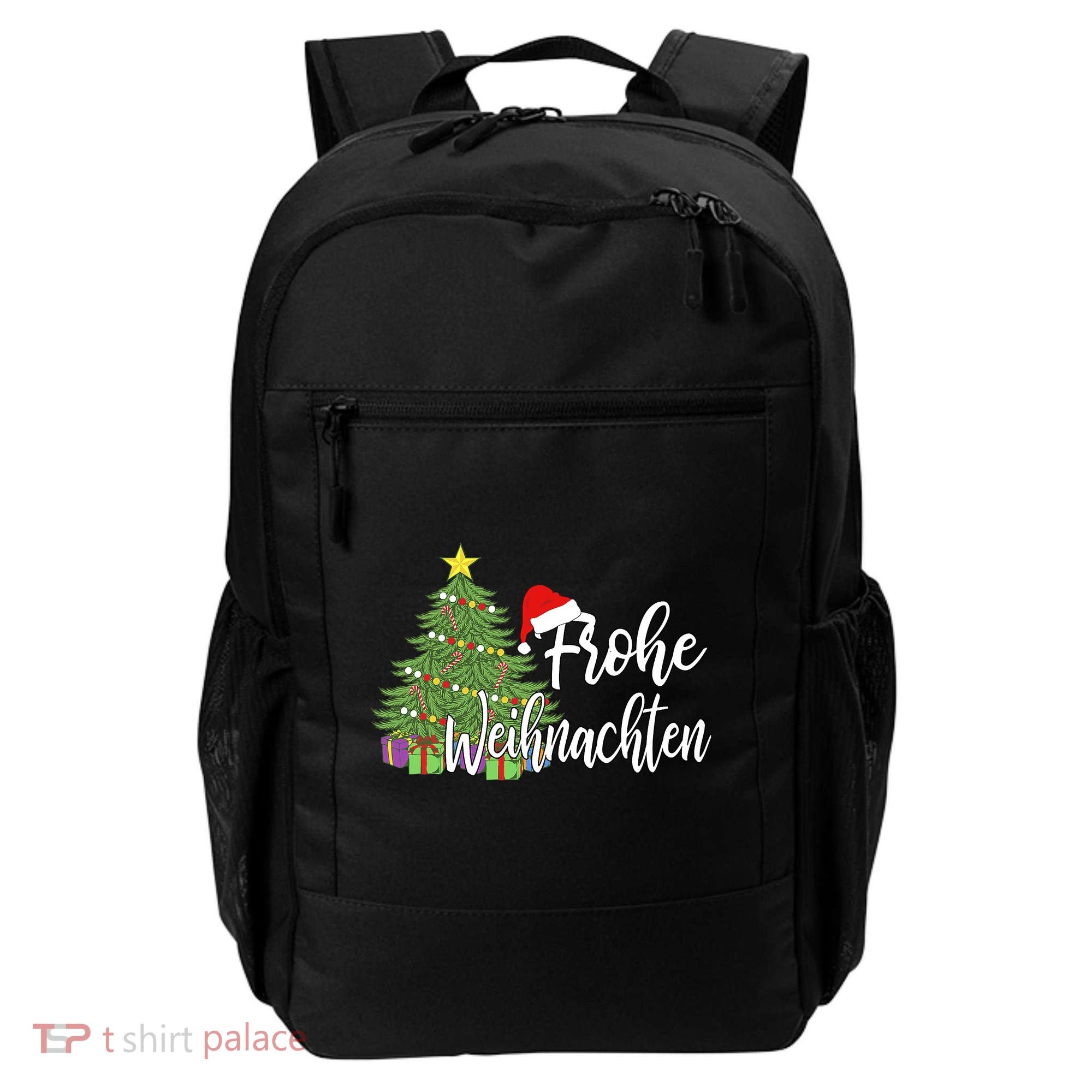 German Matching Present Merry Christmas Frohe Weihnachten Backpack
