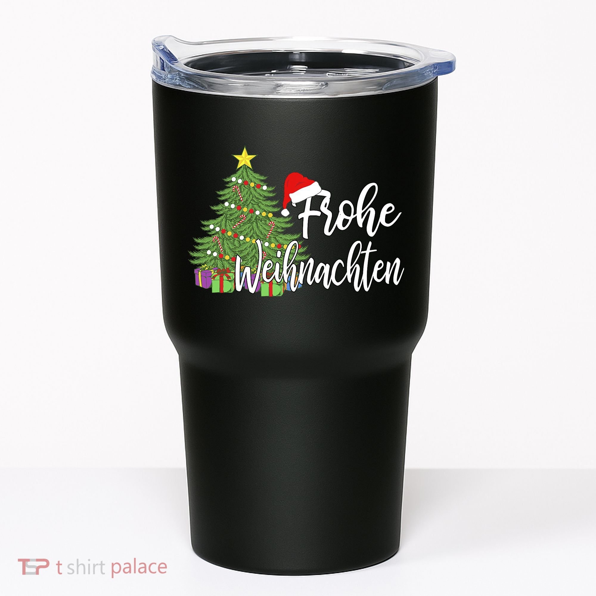 German Matching Present Merry Christmas Frohe Weihnachten Tumbler