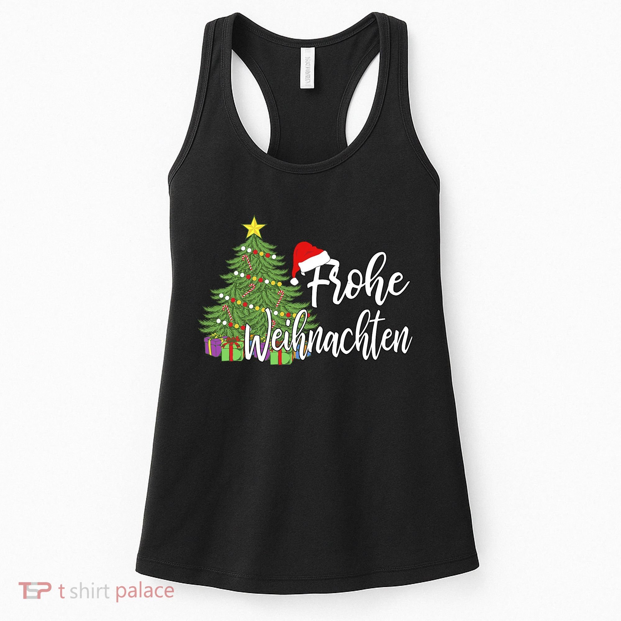 German Matching Present Merry Christmas Frohe Weihnachten Women's Tank Top