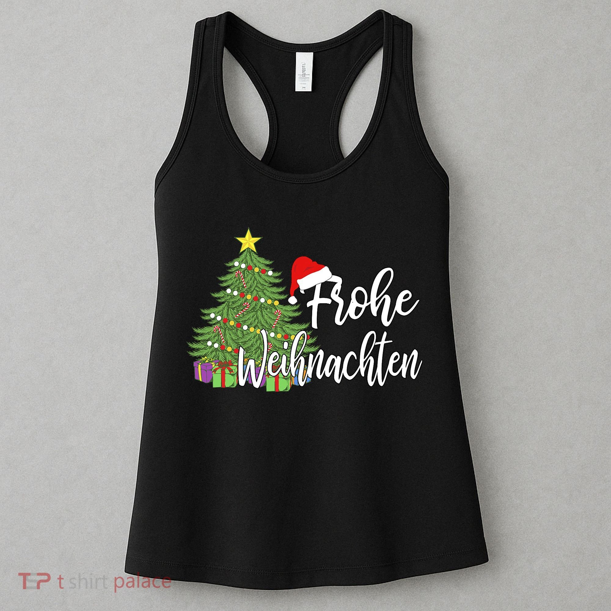 German Matching Present Merry Christmas Frohe Weihnachten Women's Tank Top