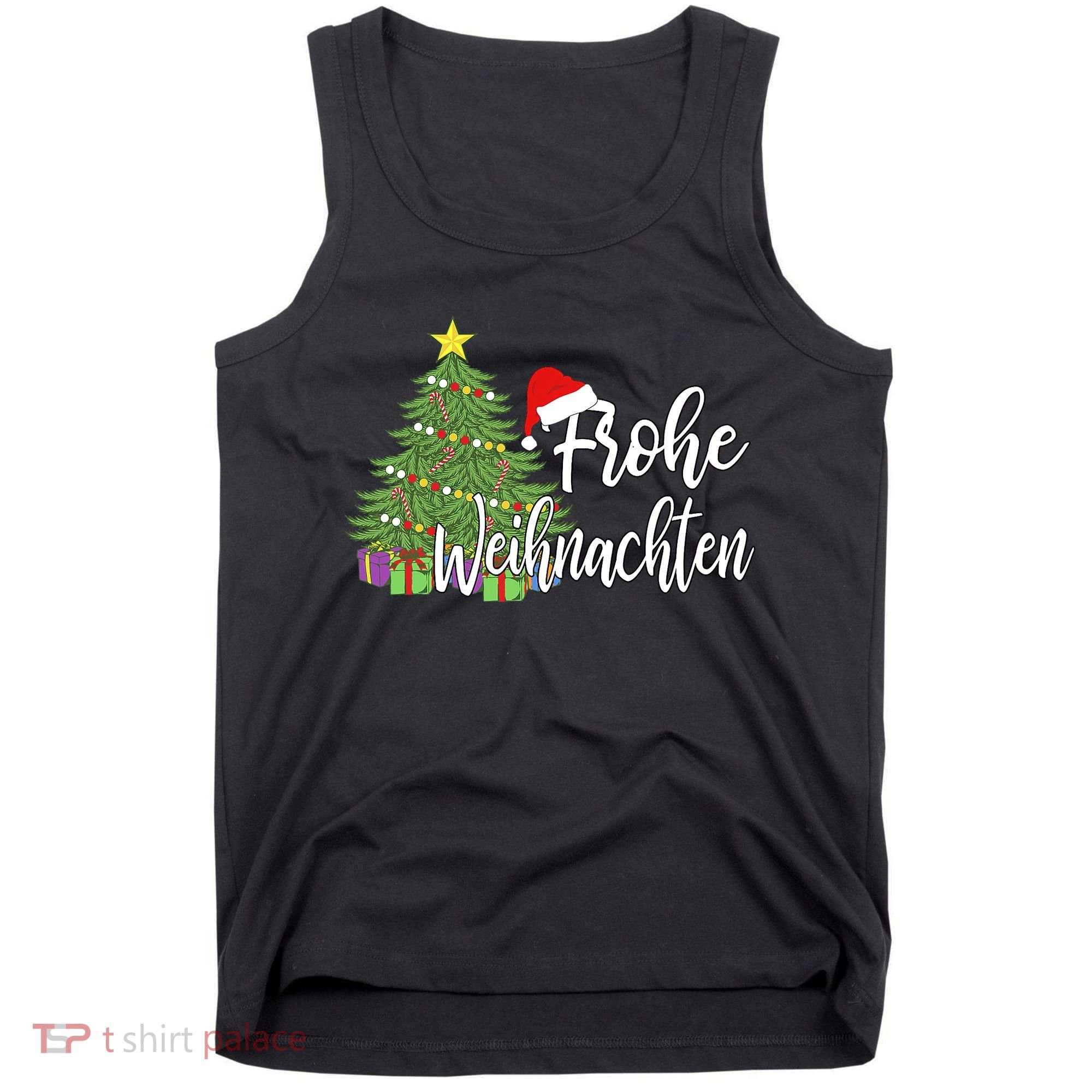 German Matching Present Merry Christmas Frohe Weihnachten Tank Top