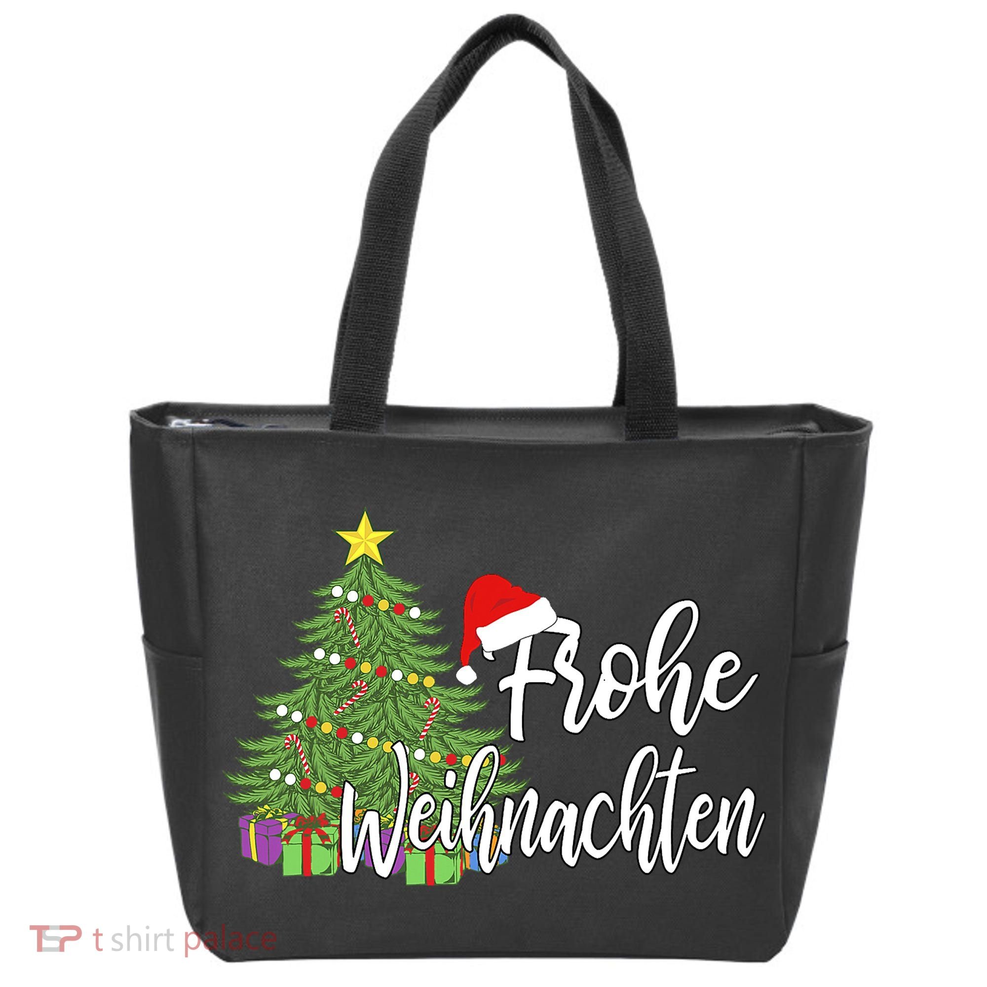 German Matching Present Merry Christmas Frohe Weihnachten Tote Bag