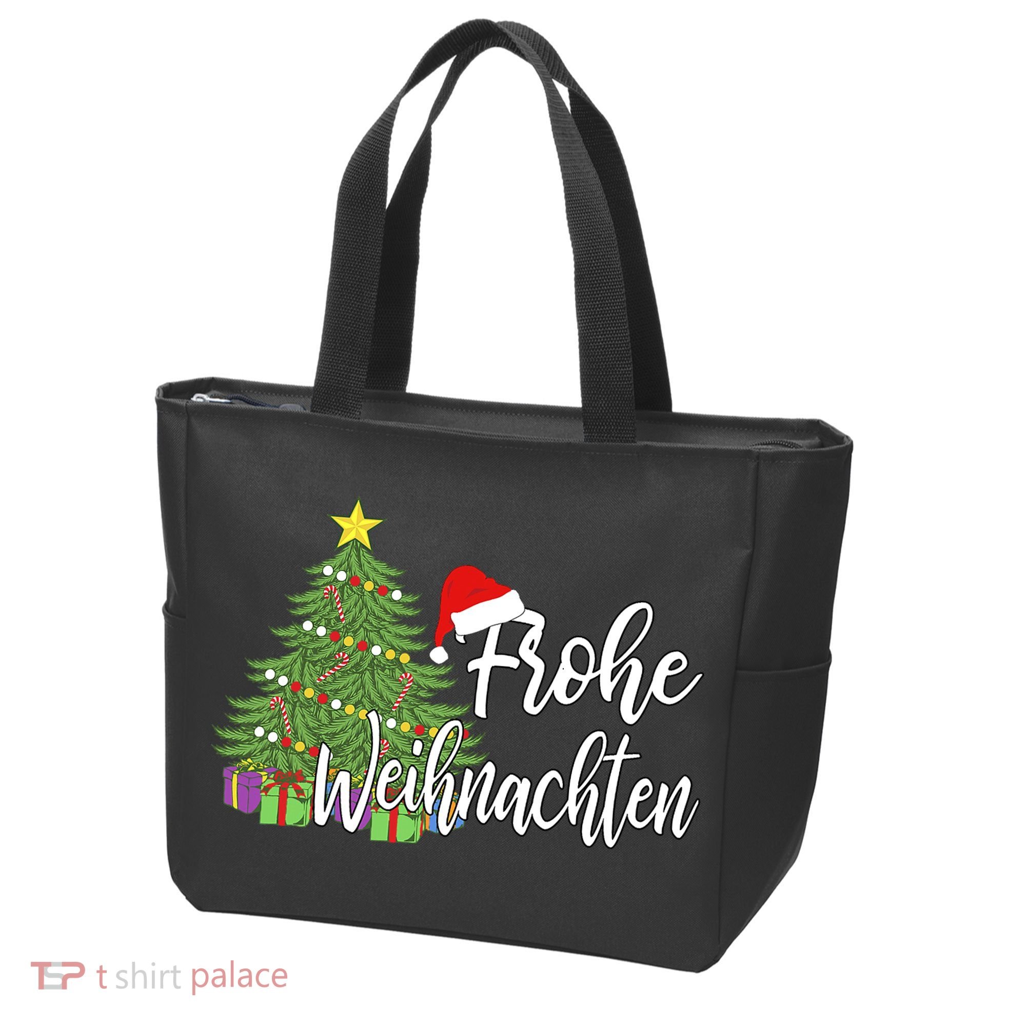 German Matching Present Merry Christmas Frohe Weihnachten Tote Bag