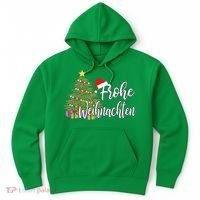 German Matching Present Merry Christmas Frohe Weihnachten Hoodie thumb 0