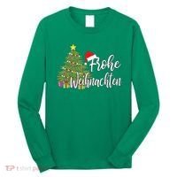 German Matching Present Merry Christmas Frohe Weihnachten Long Sleeve Shirt thumb 0