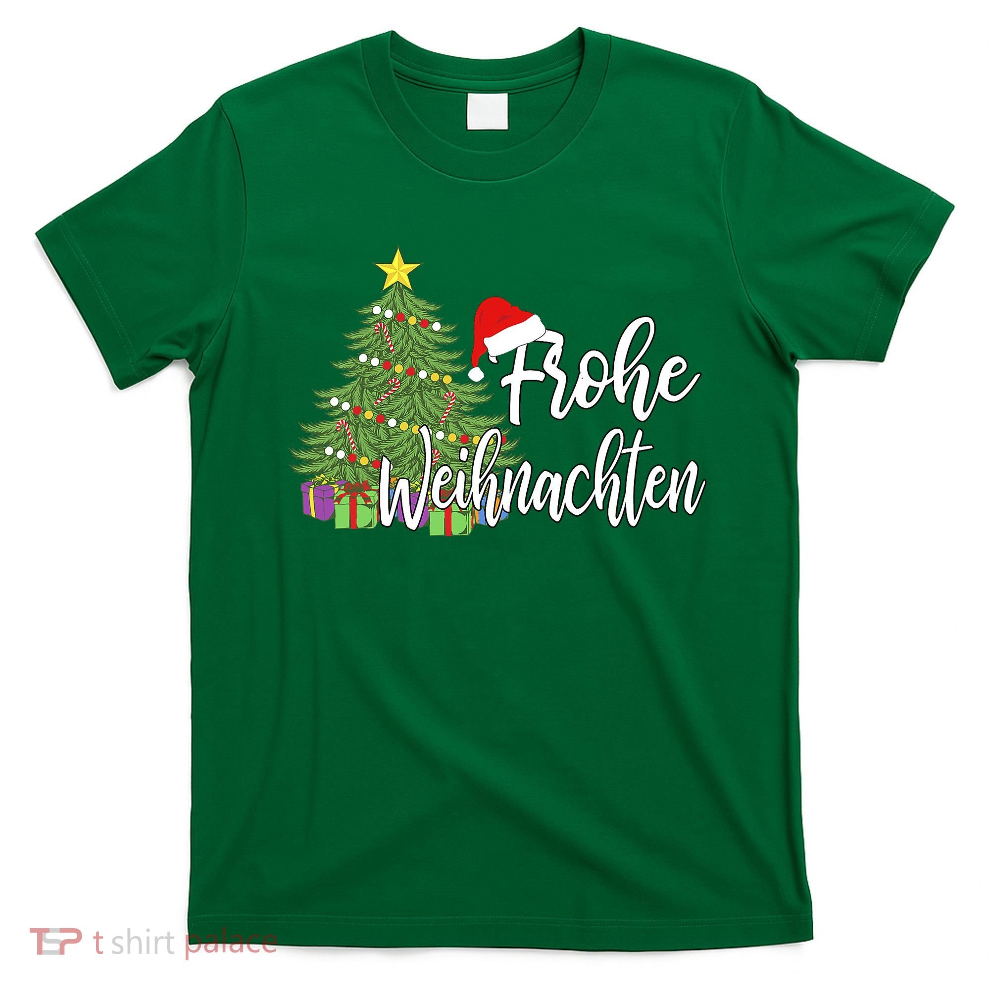 German Matching Present Merry Christmas Frohe Weihnachten T-Shirt