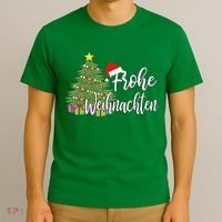 German Matching Present Merry Christmas Frohe Weihnachten T-Shirt thumb 3