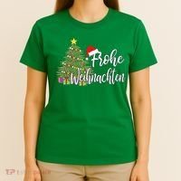 German Matching Present Merry Christmas Frohe Weihnachten T-Shirt thumb 4