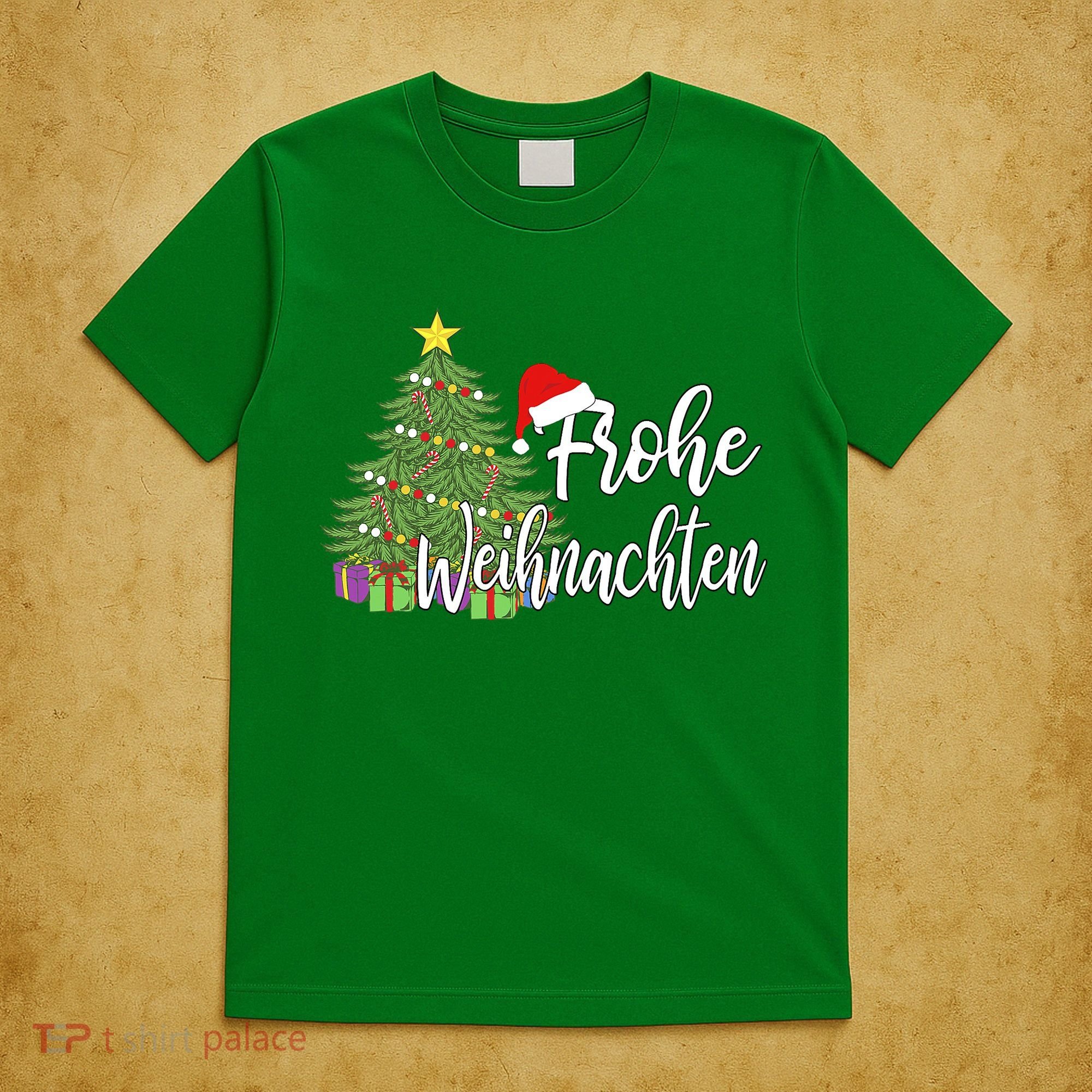 German Matching Present Merry Christmas Frohe Weihnachten T-Shirt