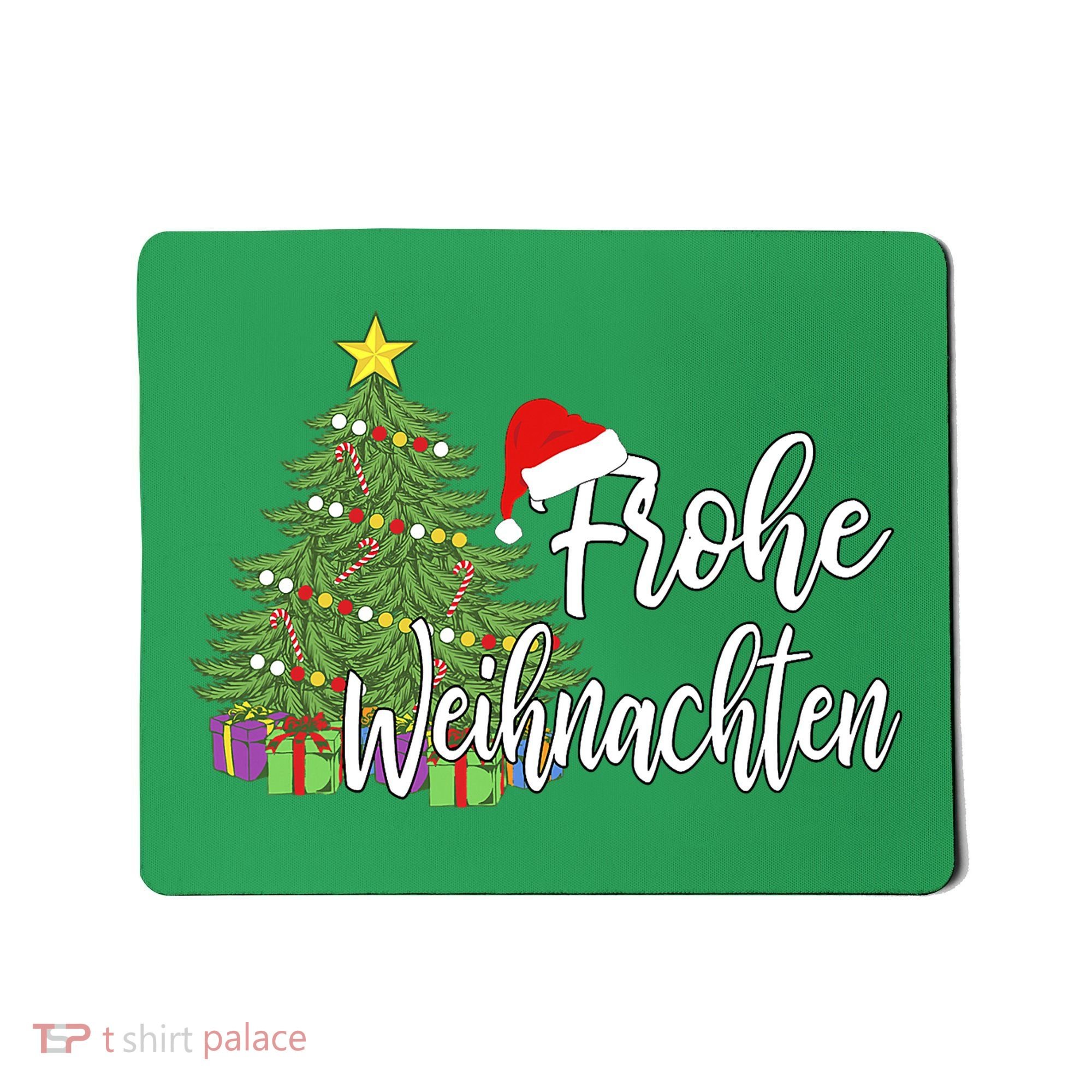 German Matching Present Merry Christmas Frohe Weihnachten Mousepad