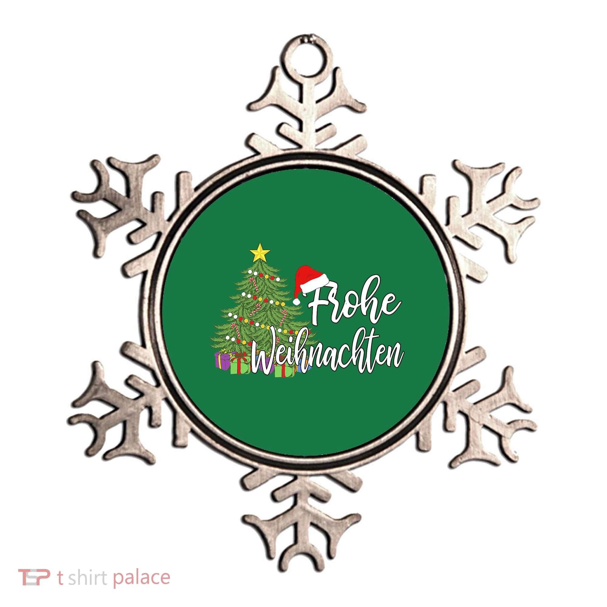 German Matching Present Merry Christmas Frohe Weihnachten Ornament