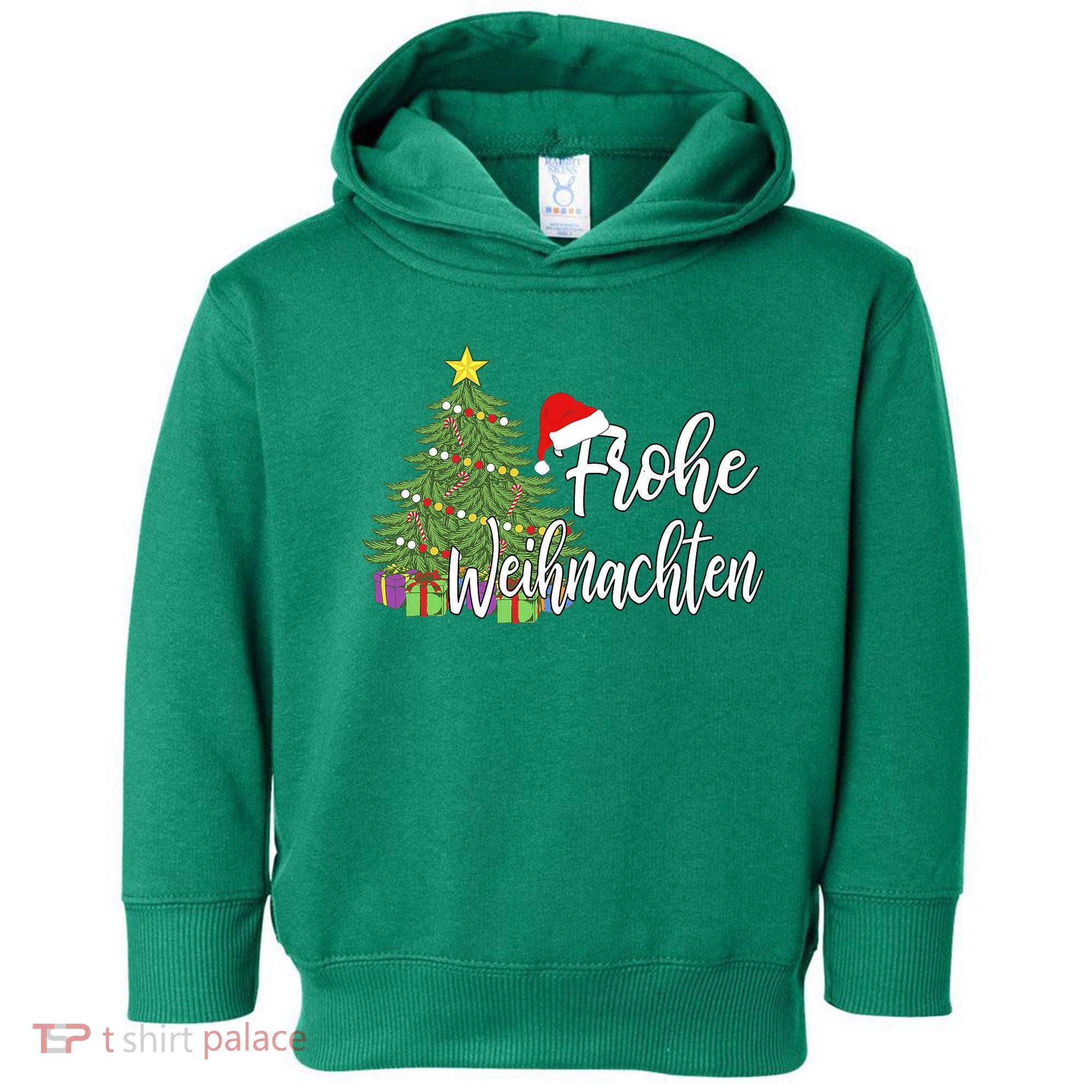 German Matching Present Merry Christmas Frohe Weihnachten Toddler Hoodie