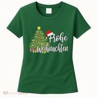 German Matching Present Merry Christmas Frohe Weihnachten Women's T-Shirt thumb 0