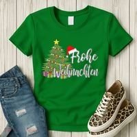 German Matching Present Merry Christmas Frohe Weihnachten Women's T-Shirt thumb 3