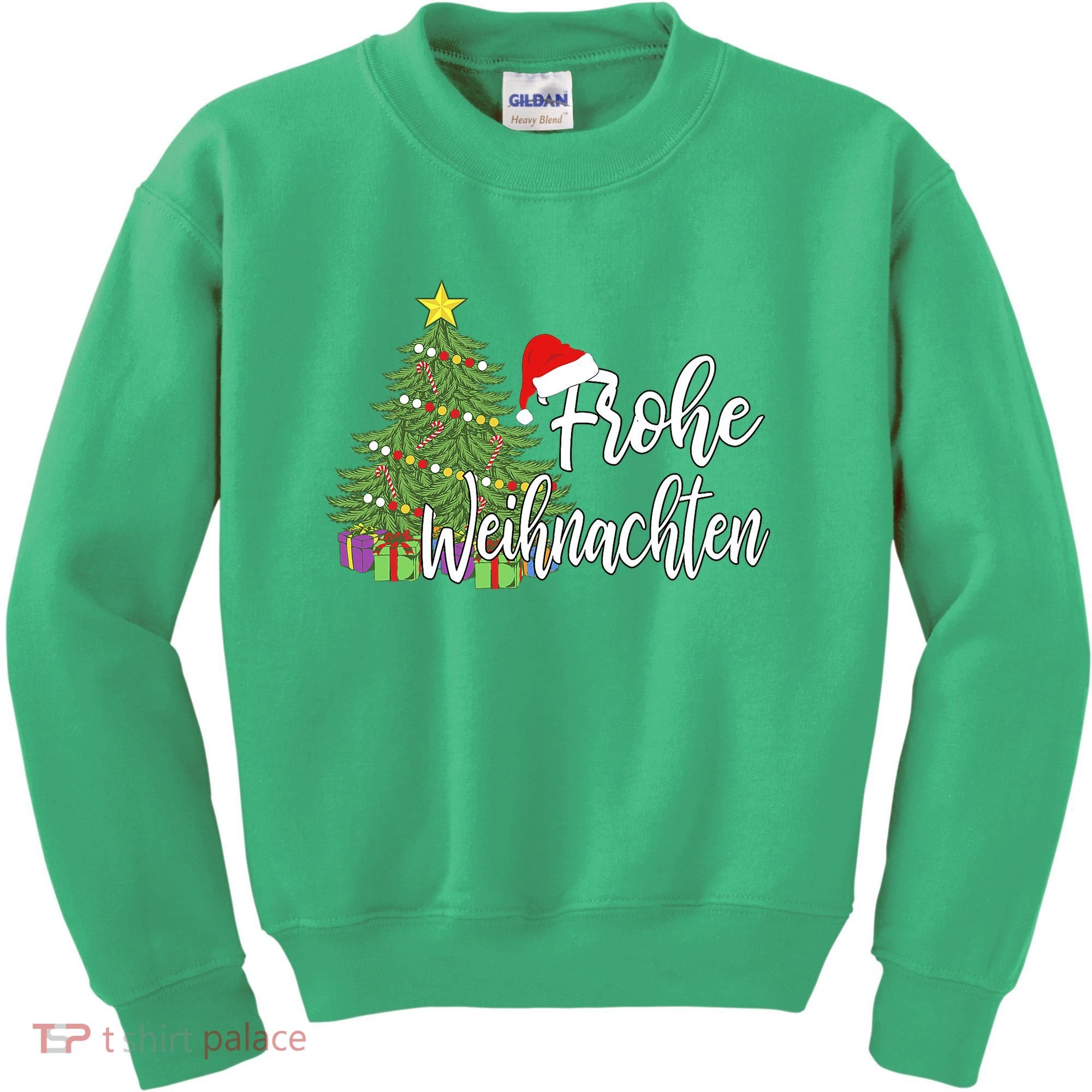 German Matching Present Merry Christmas Frohe Weihnachten Kids Sweatshirt