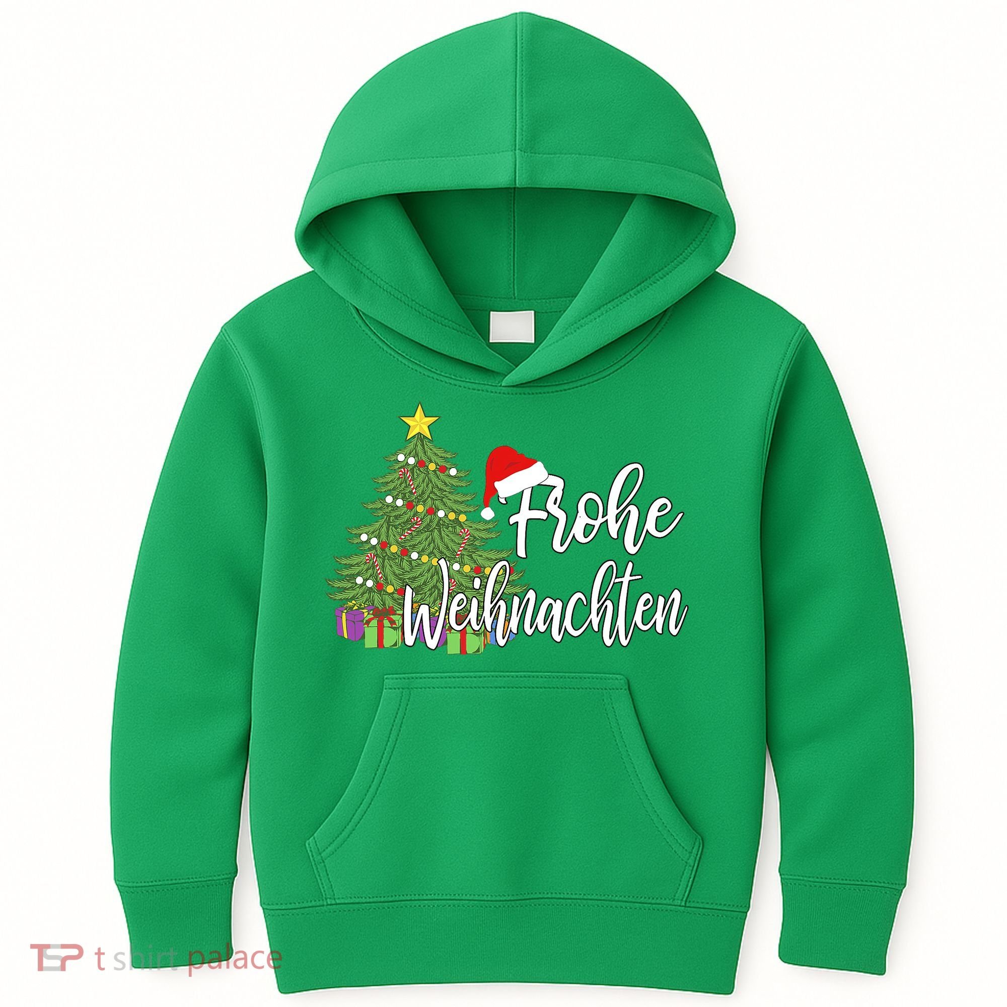 German Matching Present Merry Christmas Frohe Weihnachten Kids Hoodie
