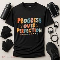 Growth Mindset Progress Over Perfection Back To School Retro Cooling Performance Crew T-Shirt thumb 3