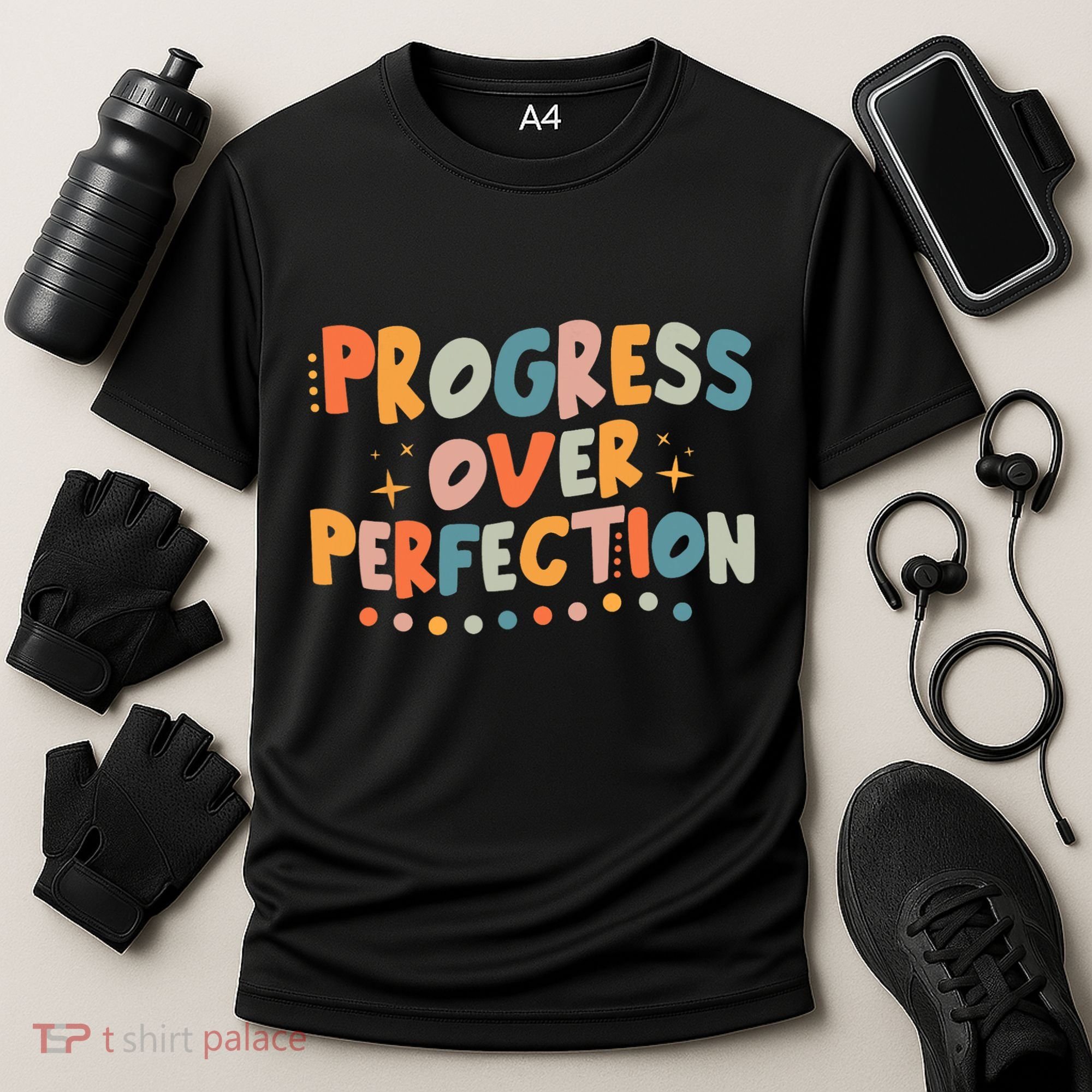 Growth Mindset Progress Over Perfection Back To School Retro Cooling Performance Crew T-Shirt