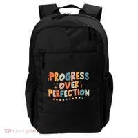 Growth Mindset Progress Over Perfection Back To School Retro Backpack thumb 0