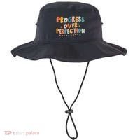 Growth Mindset Progress Over Perfection Back To School Retro Bucket Hat thumb 0