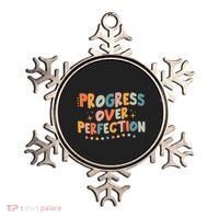 Growth Mindset Progress Over Perfection Back To School Retro Ornament thumb 0