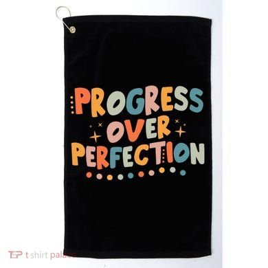 Growth Mindset Progress Over Perfection Back To School Retro Golf Towel