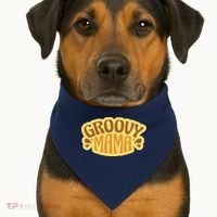 Groovy Mama Retro USA-Made Doggie Bandana thumb 1