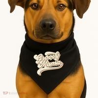 Groovy Mama Retro Cute Gift USA-Made Doggie Bandana thumb 1
