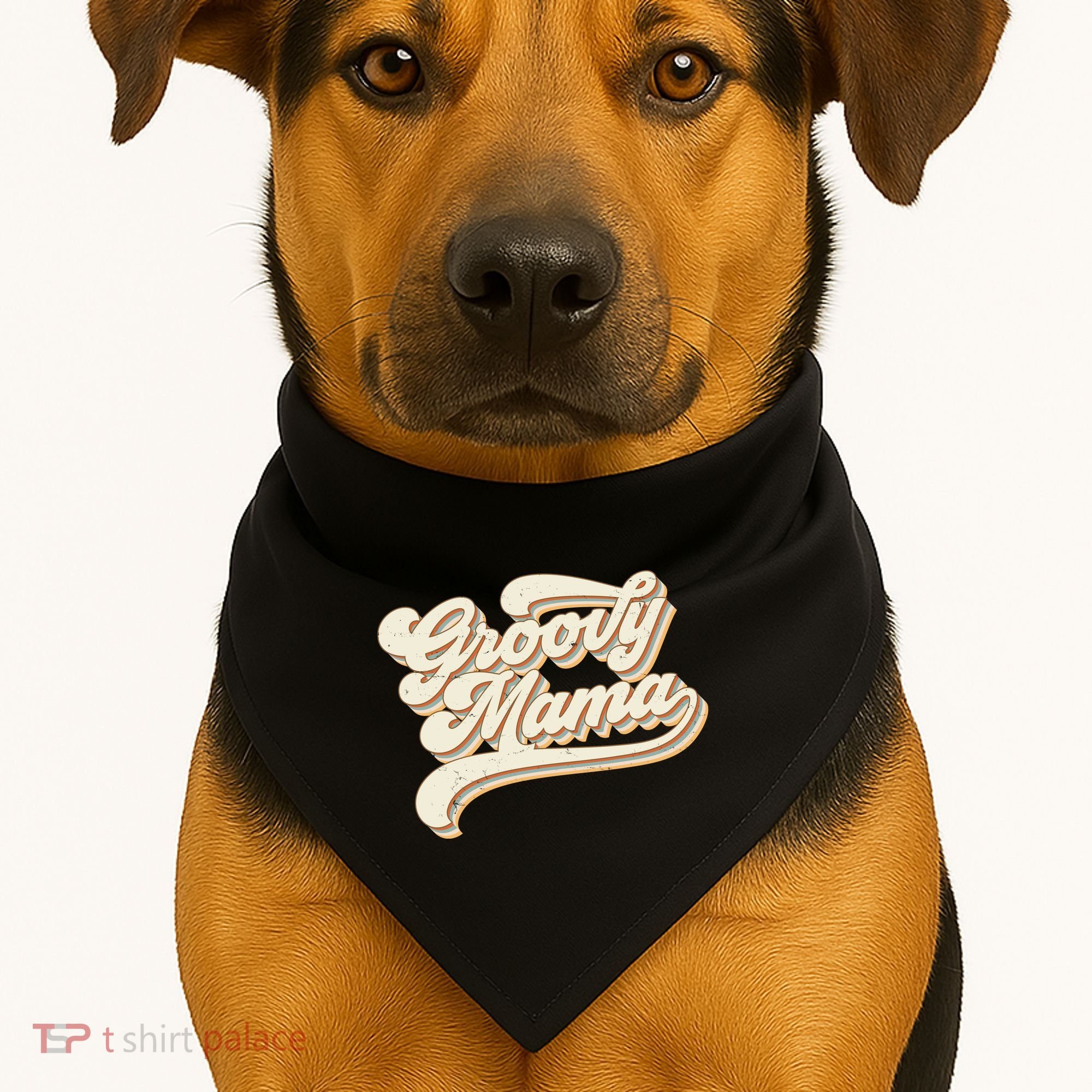 Groovy Mama Retro Cute Gift USA-Made Doggie Bandana