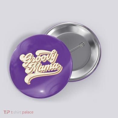 Groovy Mama Retro Cute Gift Button