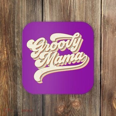 Groovy Mama Retro Cute Gift Coaster