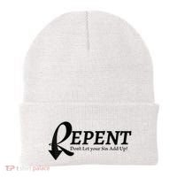 Gifts Making Room Repent Dont Let Your Sin Add Up Beanie thumb 0