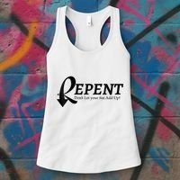 Gifts Making Room Repent Dont Let Your Sin Add Up Women's Tank Top thumb 3