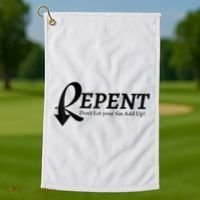 Gifts Making Room Repent Dont Let Your Sin Add Up Golf Towel thumb 1