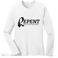 Gifts Making Room Repent Dont Let Your Sin Add Up Women's Long Sleeve Shirt thumb 0