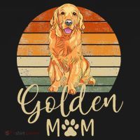 Golden Mom Retro Sunset Golden Retriever Lover Gift Dog Mama Women's Hoodie thumb 2